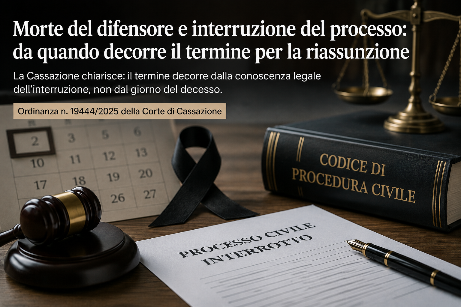 Morte dell’avvocato e interruzione del processo: da quando decorre il termine per la riassunzione